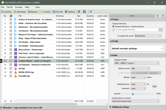 .webm to mp3 sound file converter free