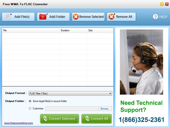 Free WMA to FLAC Converter