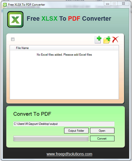 Free XLSX to PDF Converter