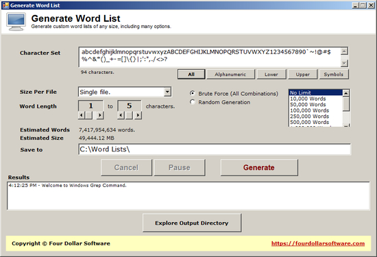 Generate Word List