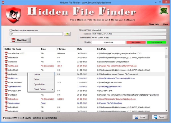 Hidden File Finder