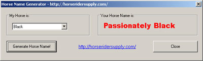 Horse Name Generator