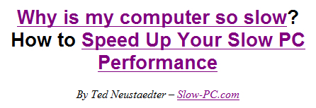 How to Speed Up Your Slow PC Performance