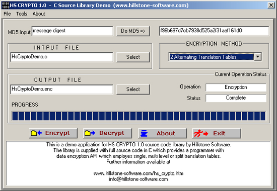 HS Crypto C Source Library