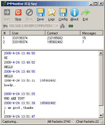 IMMonitor ICQ Spy