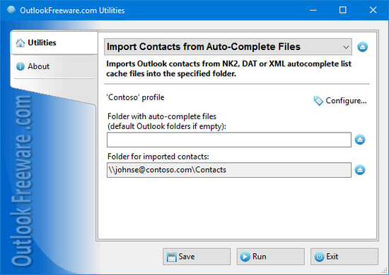 Import Contacts from Auto-Complete Files