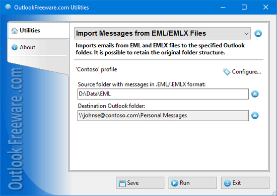 Import Messages from EML Files