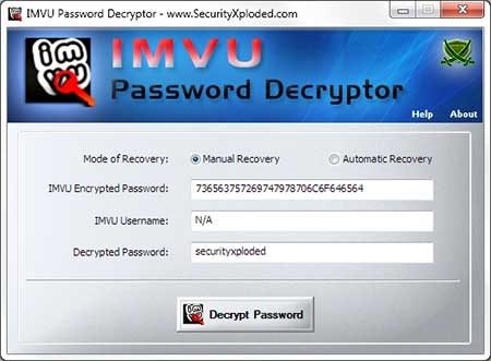 IMVUPasswordDecryptor