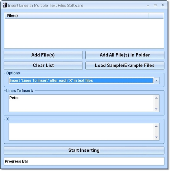 Insert Lines In Multiple Text Files Software