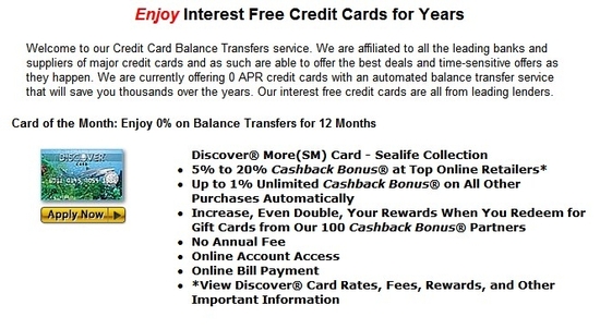 Interest Free Credit Cards