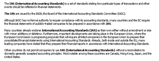 International Accounting Standards (MBA)