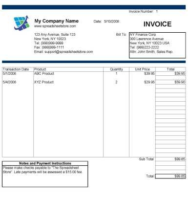 Invoice Creator for Excel