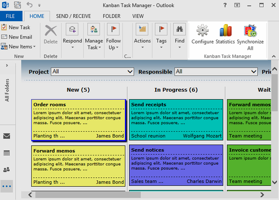 Kanban Task Manager for Outlook