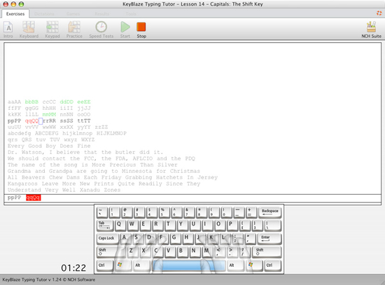 KeyBlaze Typing Tutor For Mac