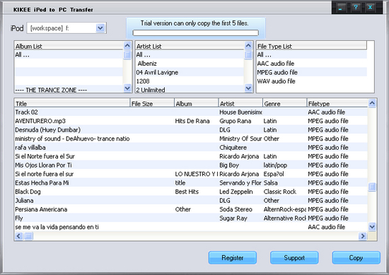 KIKEE iPod to PC Transfer