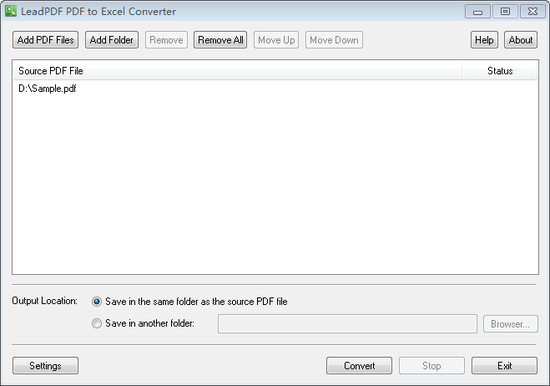 LeadPDF PDF to Excel Converter