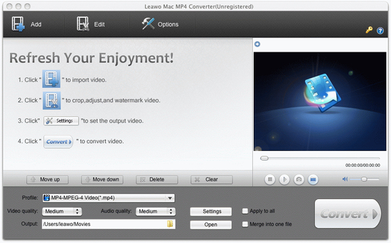 Leawo Mac MP4 Converter