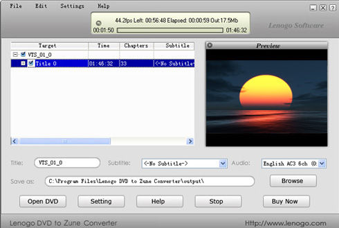 Lenogo DVD to Zune Converter