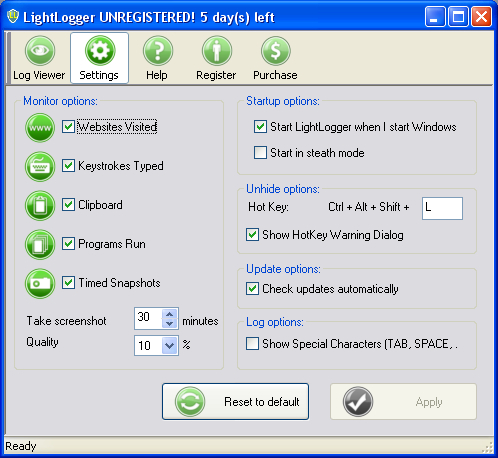 LightLogger KeyLogger