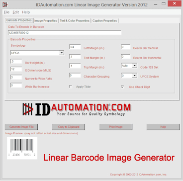 Linear Barcode Image Generator