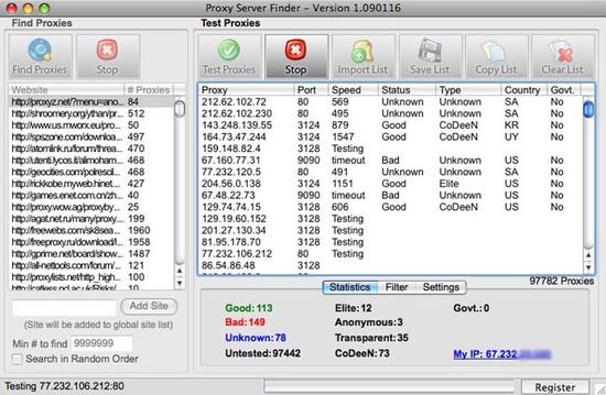 Live Proxy Server Finder