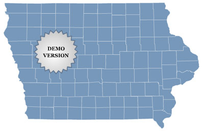 Locator Map of Iowa