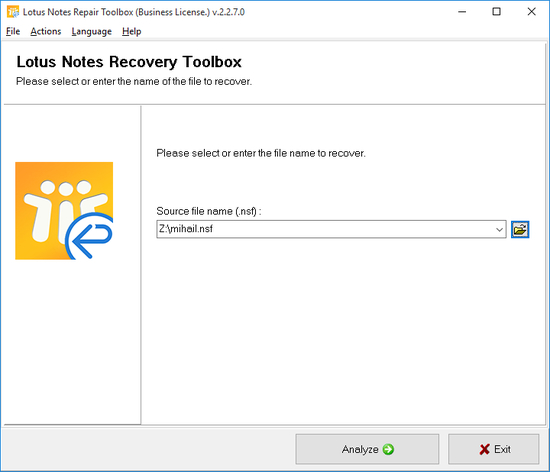 Lotus Notes Repair Toolbox