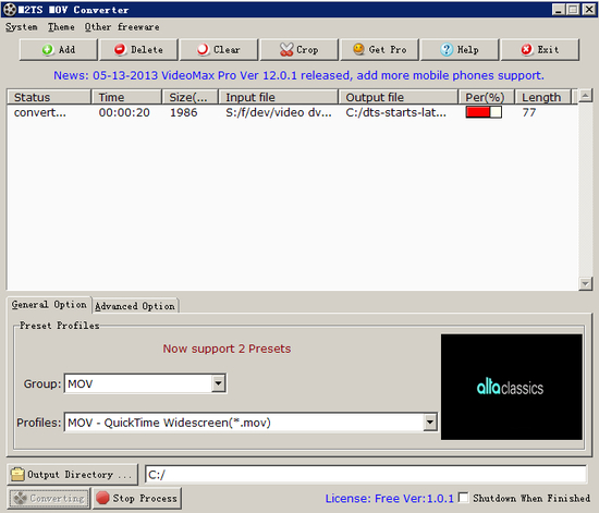 M2TS MOV Converter