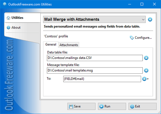 Mail Merge with Attachments for Outlook