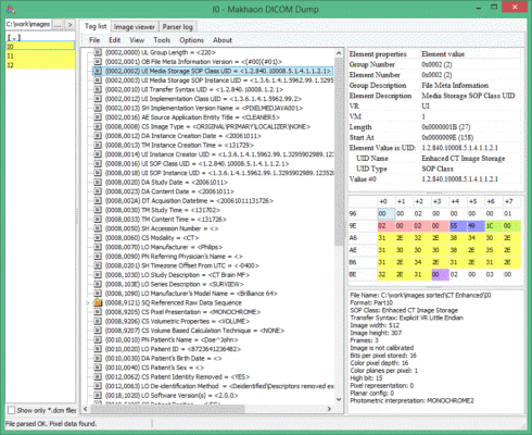 Makhaon DICOM Dump