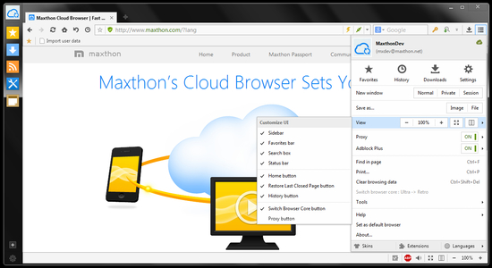 Maxthon Cloud Browser