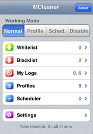 MCleaner(sms/call reject) for iPhone