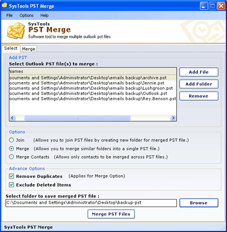 Merge PST For Outlook