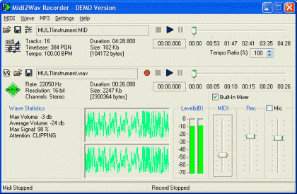 Midi2Wav Recorder