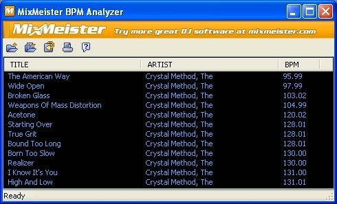 MixMeister BPM Analyzer