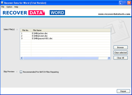 MS Word 2007 Repair Tool