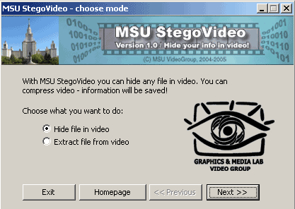 MSU StegoVideo