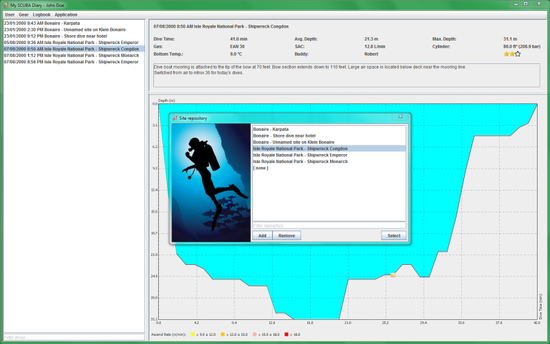 My SCUBA Diary for Linux