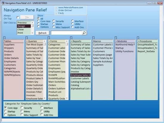 Navigation Pane Relief