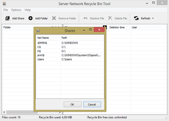 Network Shares Recycle Bin