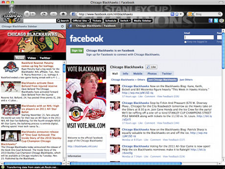 NHL Chicago Blackhawks IE Browser Theme