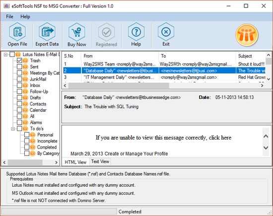 NSF to MSG Converter Tool