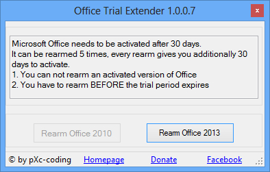 Office 2010 Trial Extender