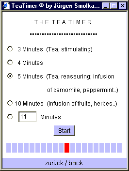 Online Tea Timer / Tee Uhr