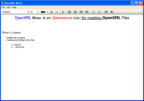 OpenXML Writer