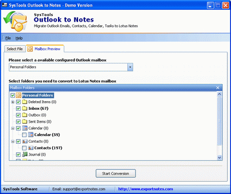 Outlook to Lotus Notes