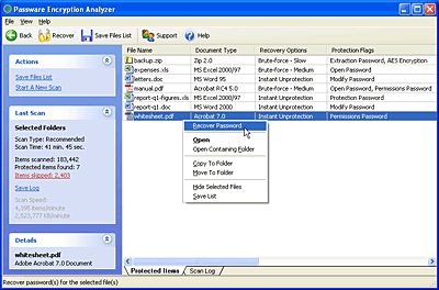 Passware Encryption Analyzer