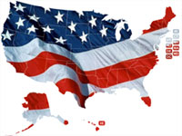 Patriotic USA Flash Map