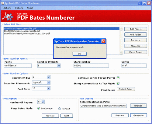 PDF Bates Stamping Tool