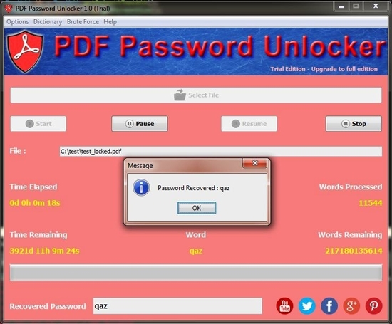 PDF Password Unlocker